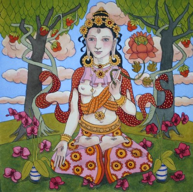 White Tara with Orchids