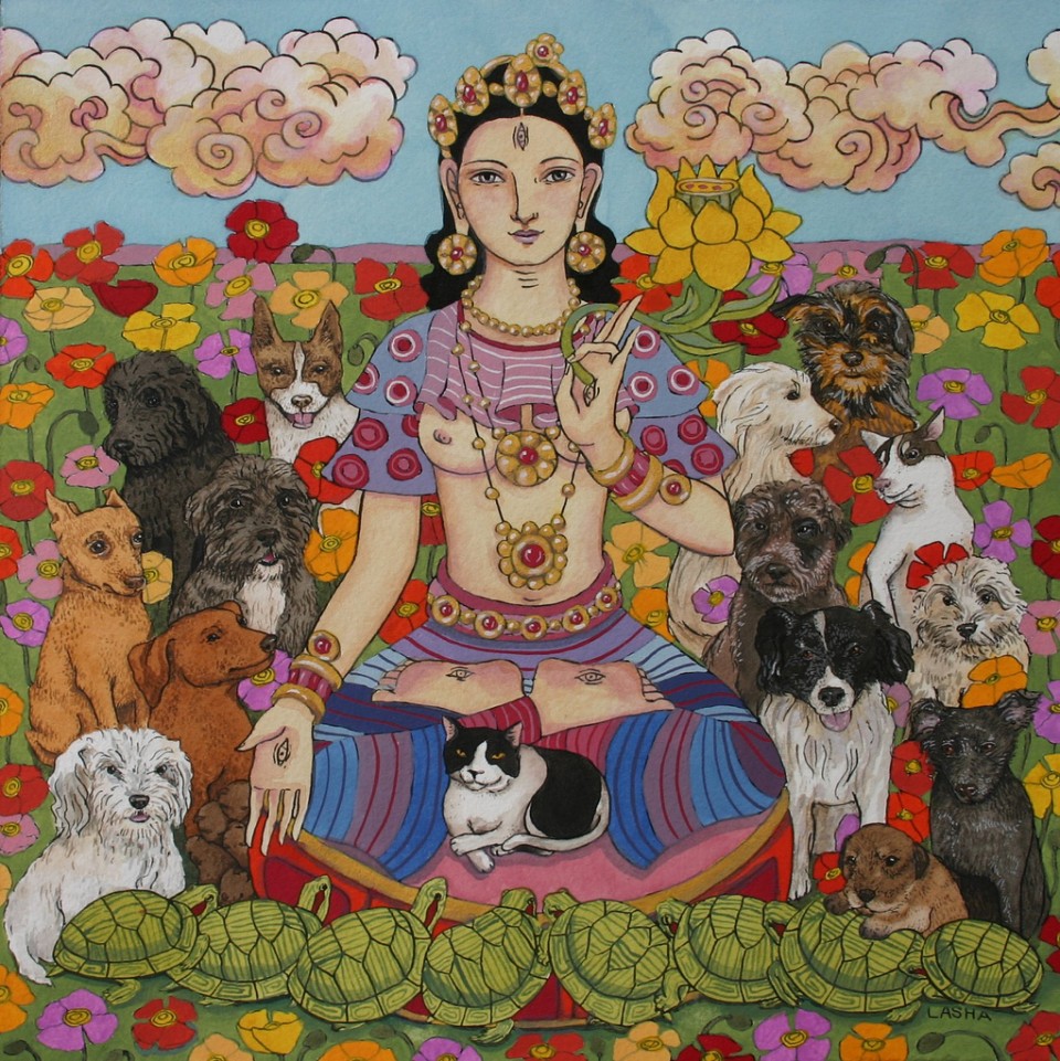 108 White Tara Paintings and Prints by Lasha Mutual. | Lasha Mutual ...