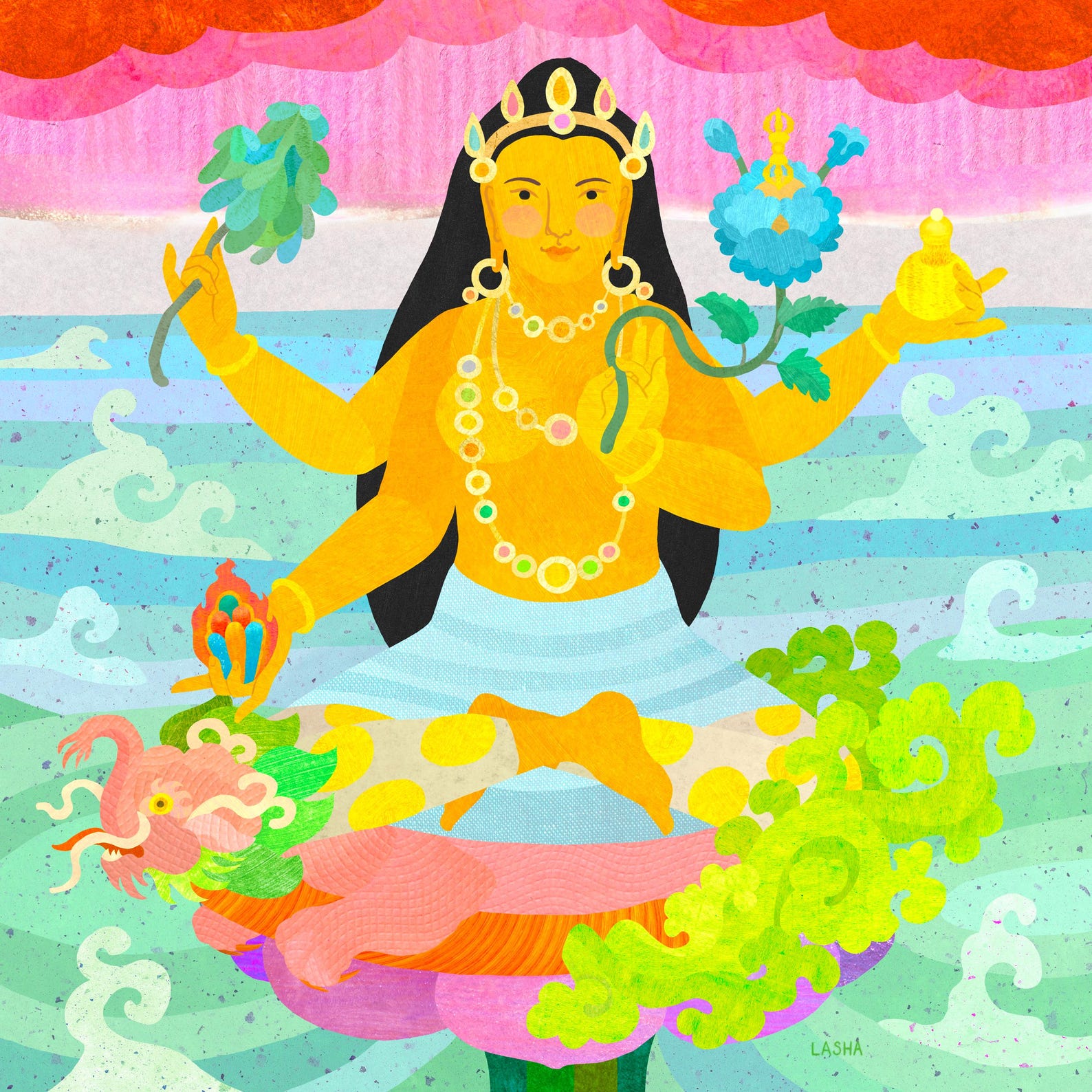 Tara Who Gives Supreme Spiritual Power ~ Mara Sudana Vasitottama Da Tara ~ Wang Chug Terwe Drolma