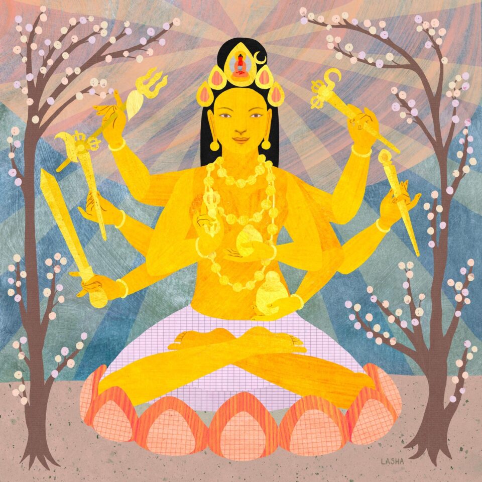 Tara Who Grants Prosperity and Brings about Auspicious Circumstances ~ Kalyana Da Tara or Manga Laloka Tara ~ Tashi Nang We Drolma