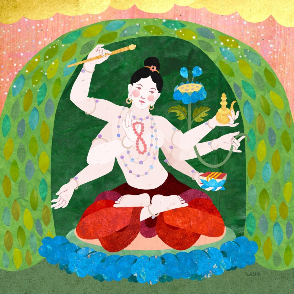 Tara the Great Peaceful One Who Provides Virtues and Goodness ~ Maha Shanti Tara ~ She Wa Chen Mo Am Gelek Ter Wi Drolma